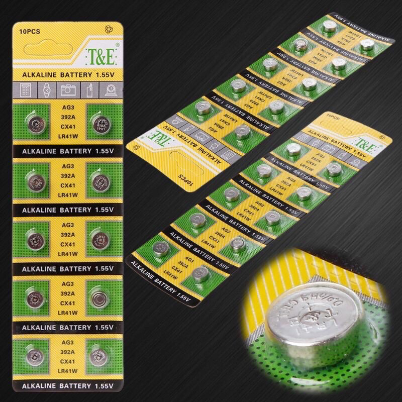 AG3 LR41/AG10 SR41 1.55V Alkaline Button Cell Battery For Calculator