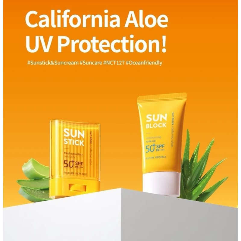 Nature Republic California Aloe Daily Sunblock And Moisturizing Tone Up