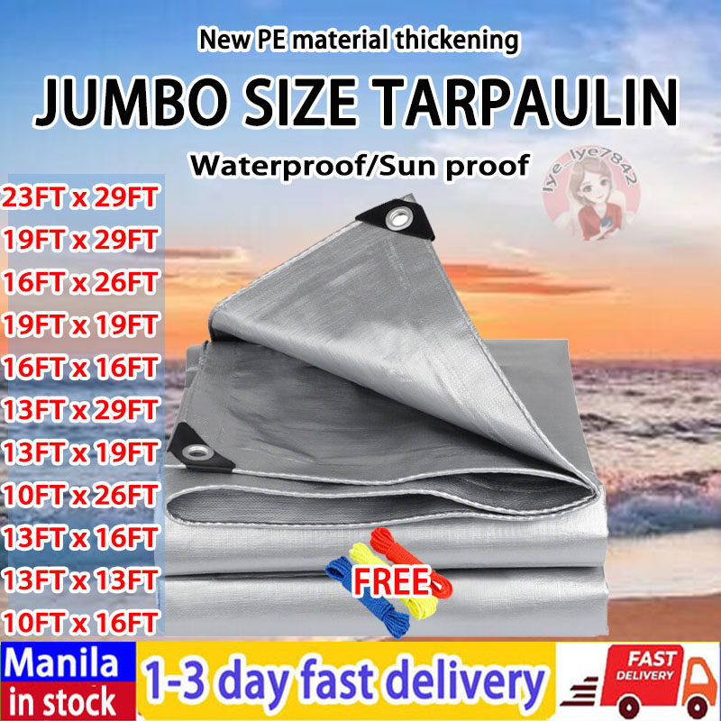 Jumbo size 23FT x 29FT TRAPAL LONA TOLDA Tarpaulin 13FT x 29FT sakolin ...