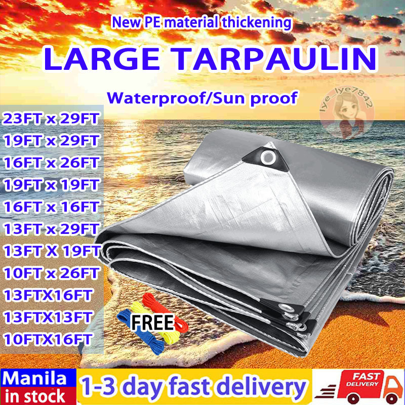 Tarpaulin Rain Cover 16FT*26FT Eyelets Tolda lona Trapal waterproof