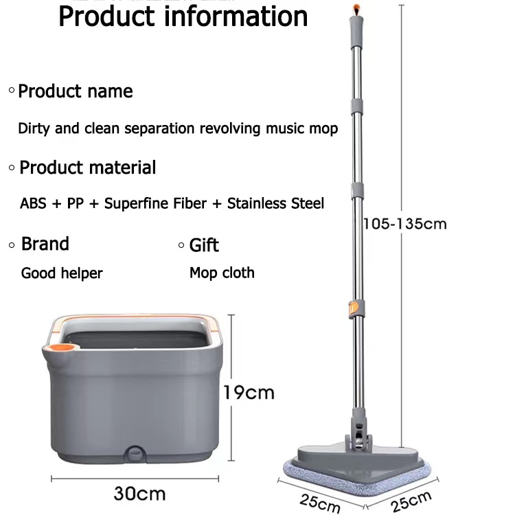 Spin Mop Sets Automatic Mop No Hand-Washing Lazy Mops With Bucket Self ...