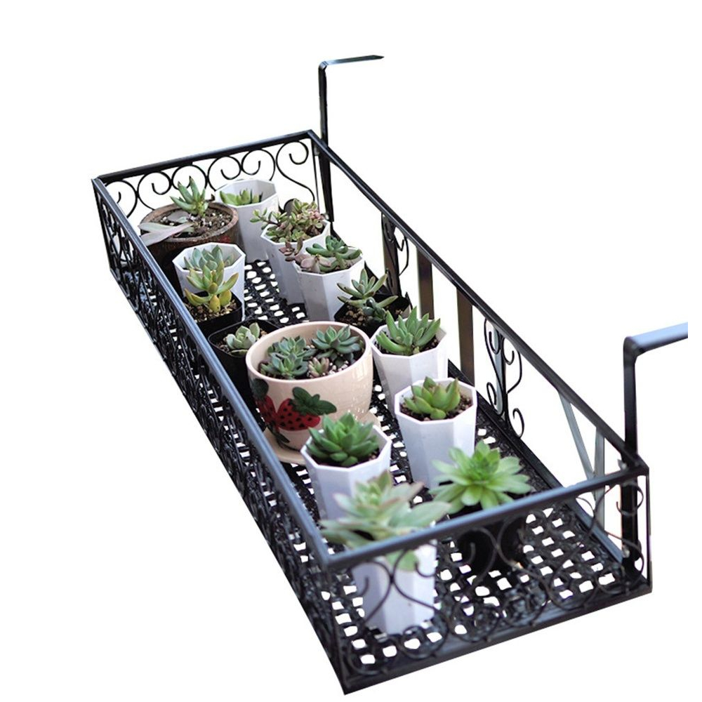MG163 Iron Plant Stand Hanging Household Storage Rack Balcony Flower ...