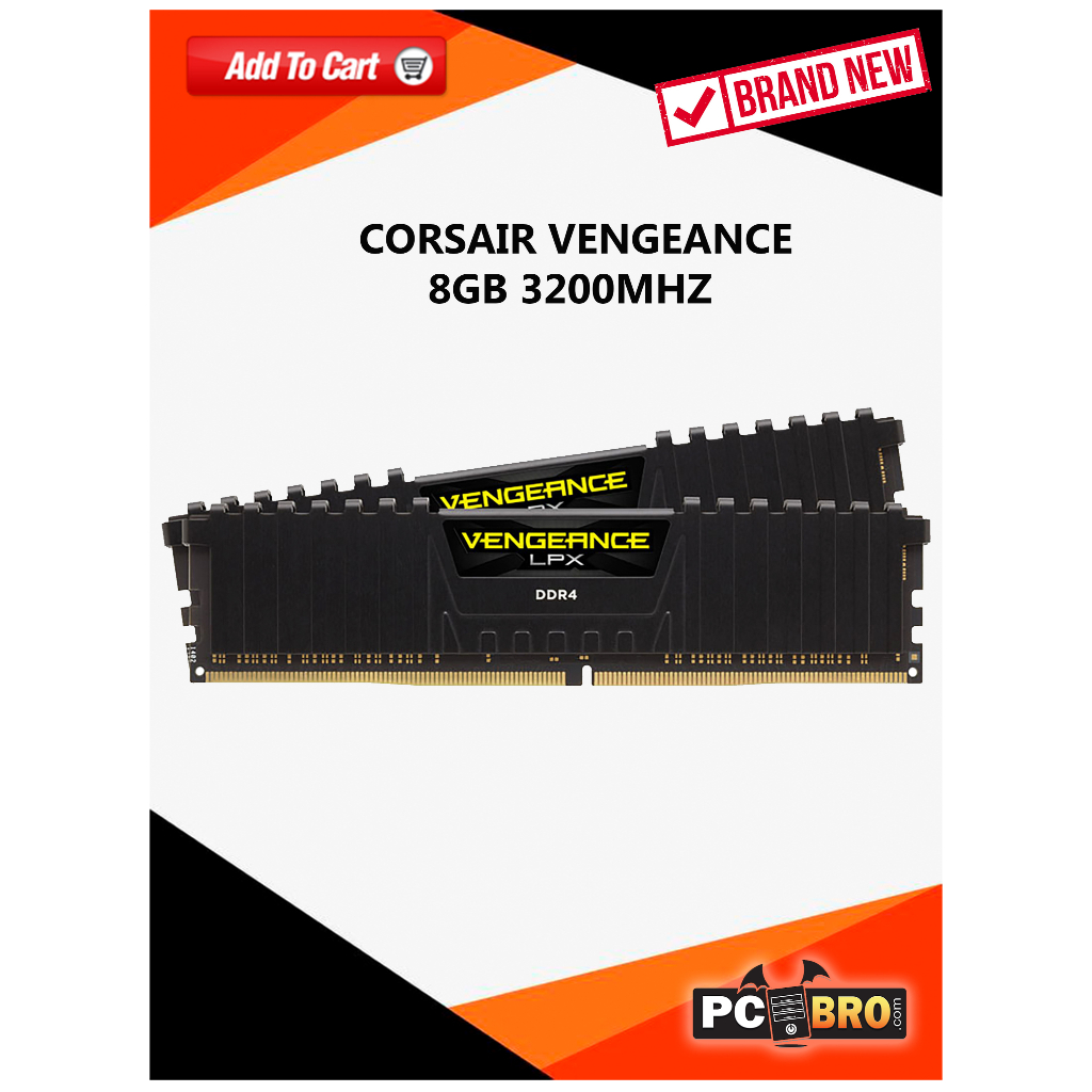 Mémoire RAM - CORSAIR - Vengeance LP DDR3 - 8GB 2x4GB DIMM - 1600