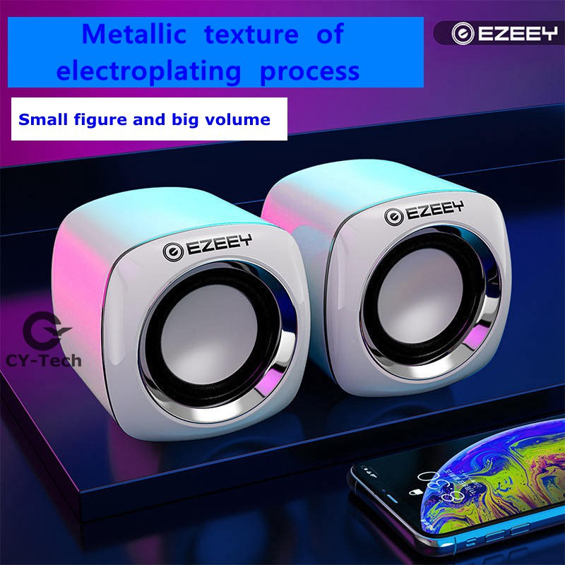 EZEEY Mini Computer Speakers Stereo USB Wired Powered for PC/Laptops