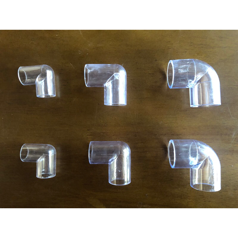 Elbow Acrylic Fittings for 16mm 20mm 25mm Clear Pipe Tee 20mm and 25mm