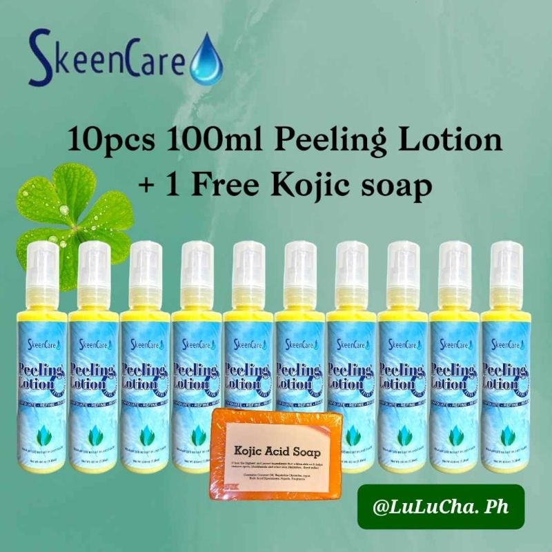 WHOLESALE 10PCS SKEENCARE PEELING LOTION 100ML WITH QR CODE, WHITENING