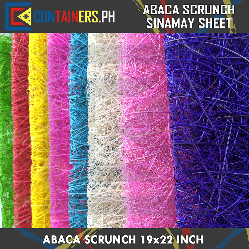 CONTAINERS.PH Abaca Scrunch Mat Sinamay Fabric Sheet Wrapper Gift ...