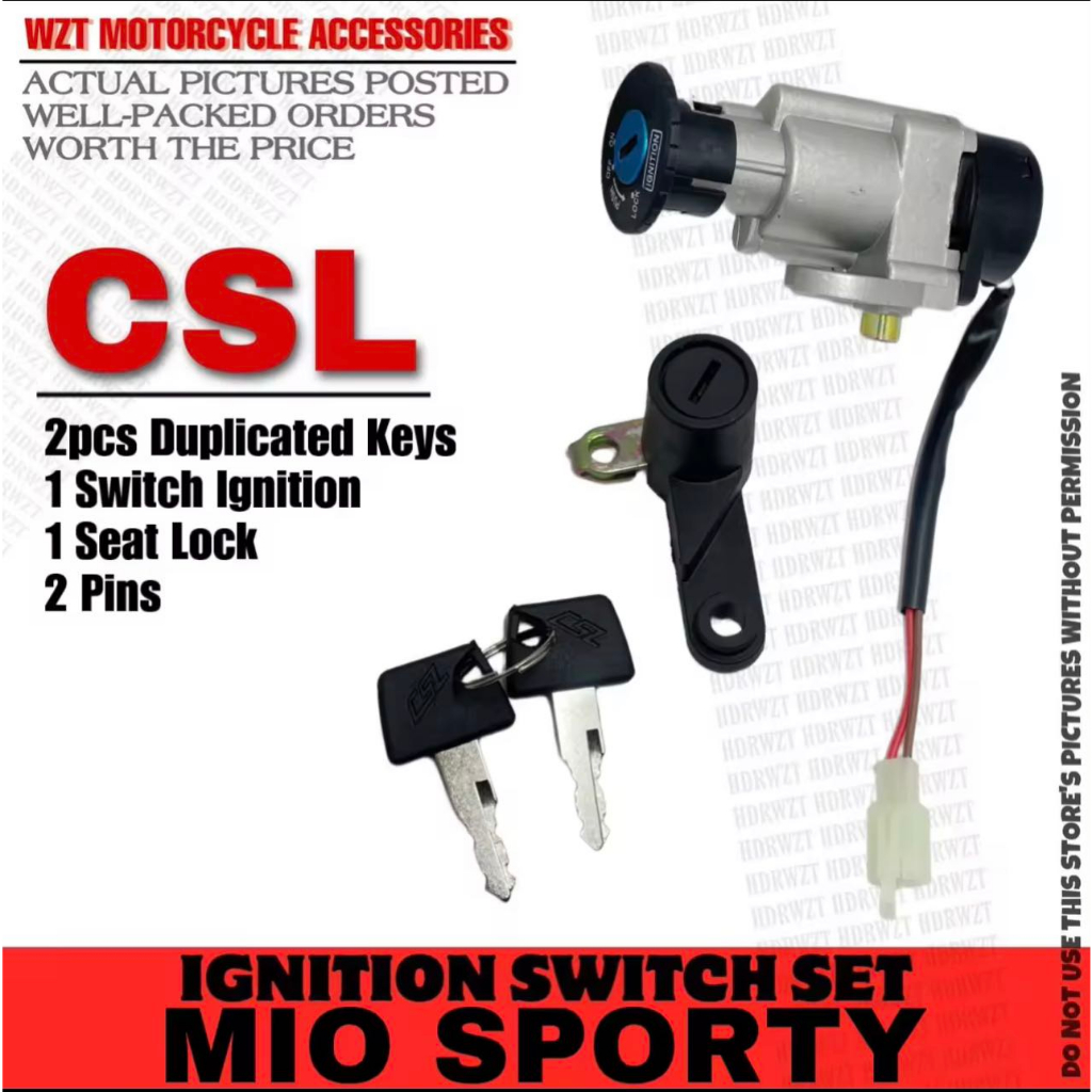 YAMAHA MIO SPORTY IGNITION SET WITH SEAT LOCK & KEYS MOTORCYCLE ...