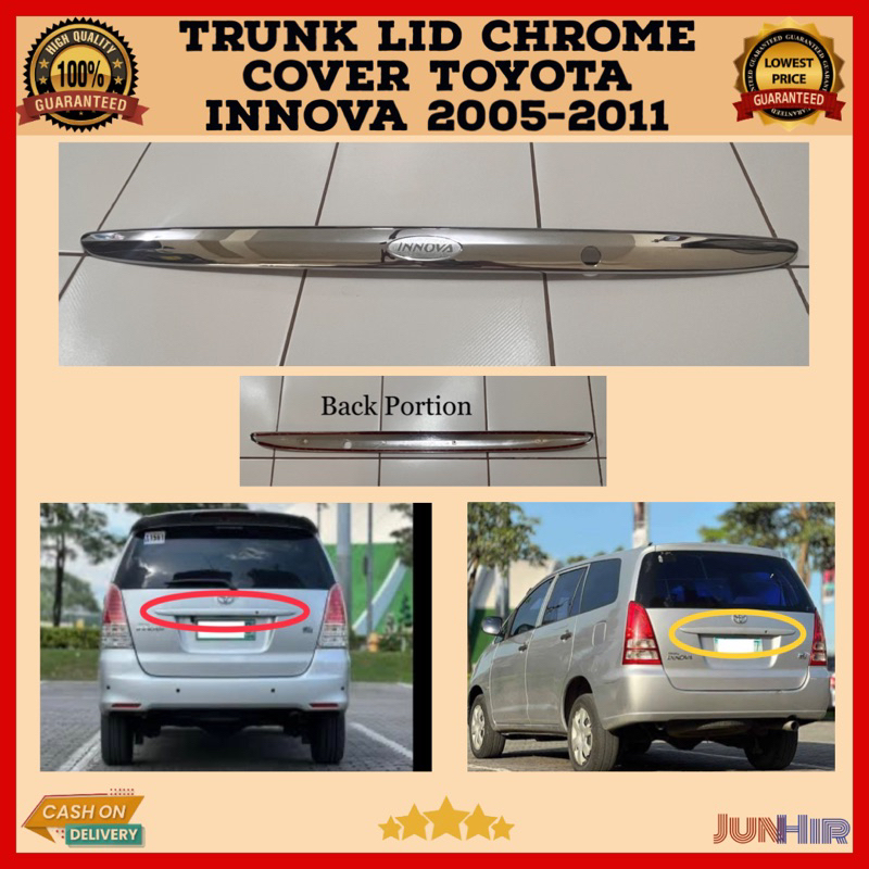 TRUNK REAR LID CHROME COVER TOYOTA INNOVA 2005 2006 2007 2008 2009 2010 ...
