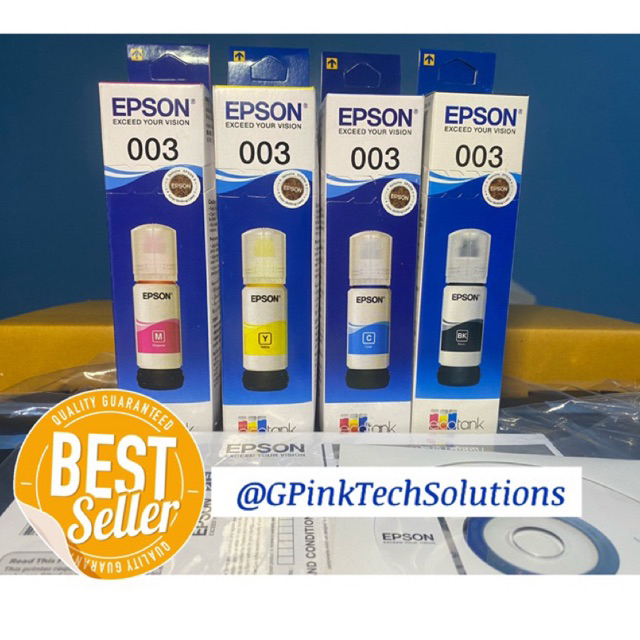 003 Ink Bottle Bcmy 65ml Set Of 4 Quality Premium Ink For L3110 L3210 L3250 Shopee Philippines 3815