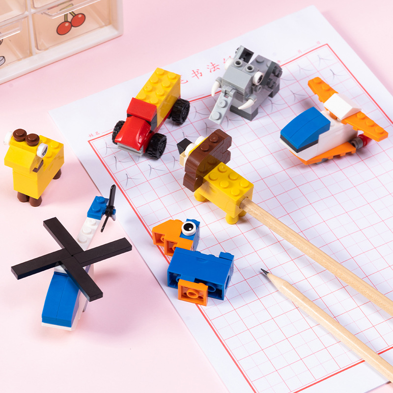 1PCS Children's Sharpener DIY Creative Cartoon Building Block Mini ...