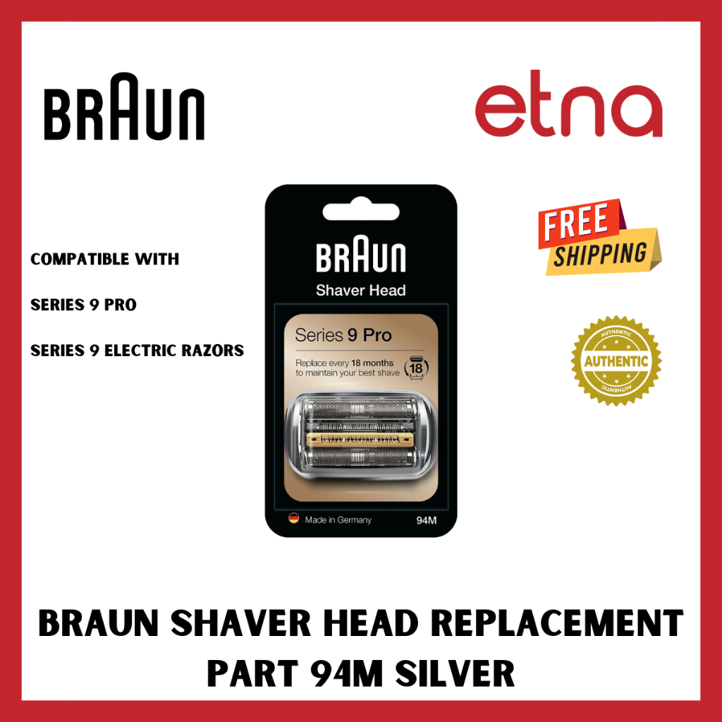 Braun Shaver Head Replacement Part 94M Silver Shopee Philippines