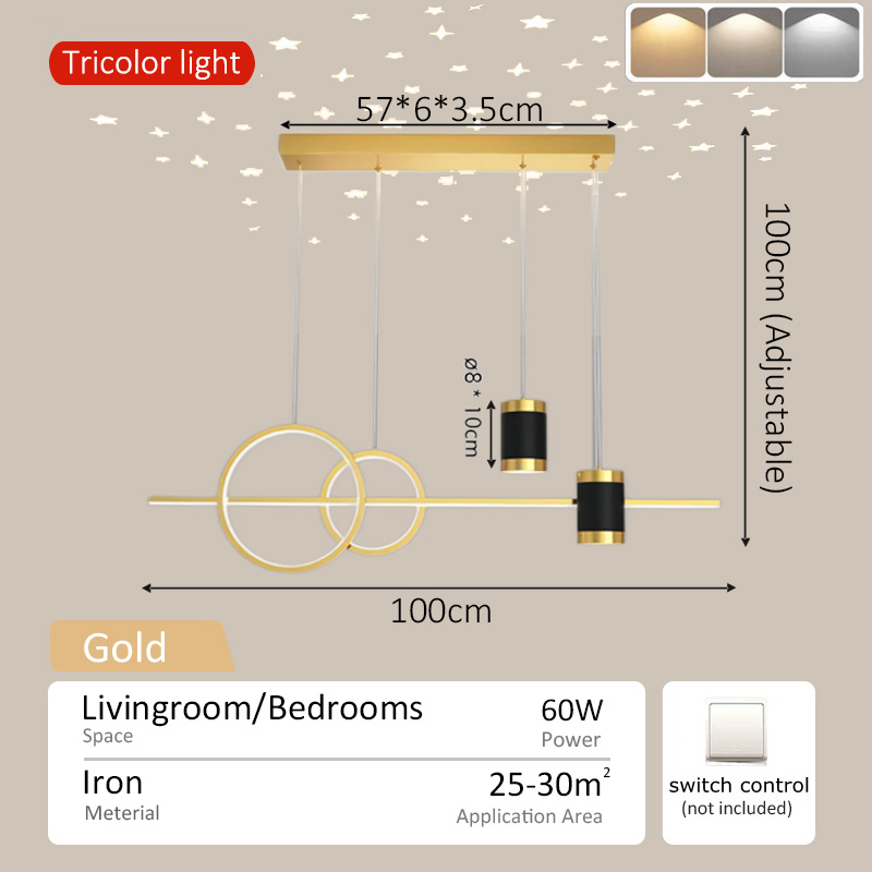 Modern Chandelier Ceiling Light Bar Counter Lamp Drop Light Kitchen ...