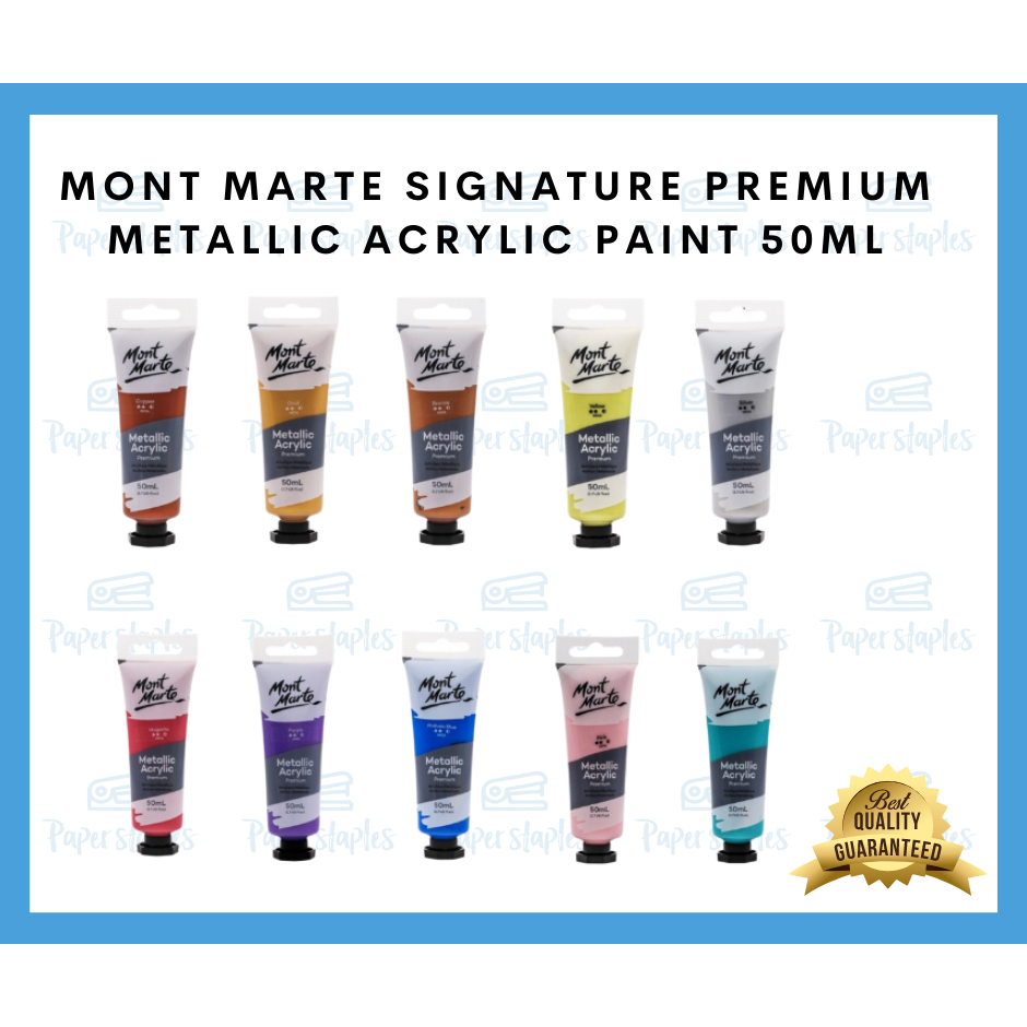 Mont Marte Signature Premium Metallic Acrylic Paint 50ml Shopee