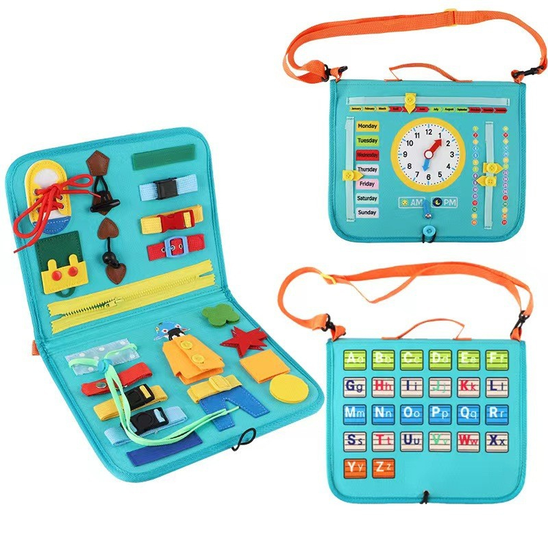 Toddler Busy Board Montessori Sensory Toys for Learning Fine Motor Skills  Preschool Christmas Gift