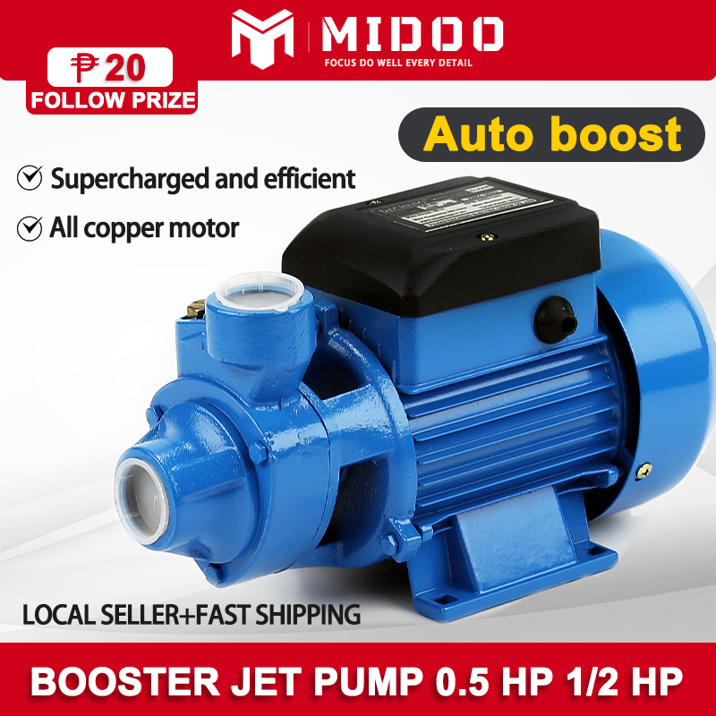 Jet Pump Water Booster Pump 1HP 1200W 60L/Min Heavy Duty Electric Water Pump Shallow Well Water