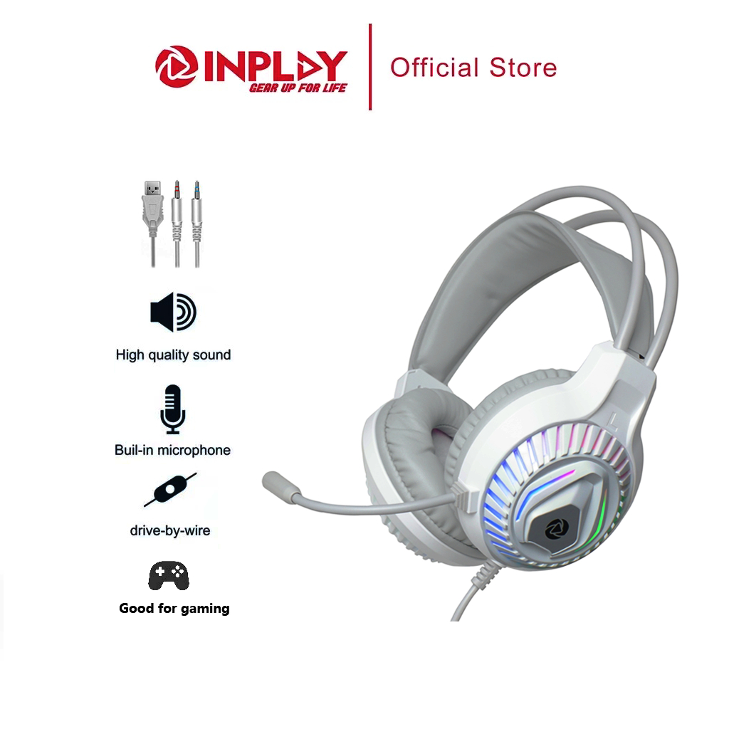 Inplay Gaming Headset Rgb Light Wired Headphone With Mic For Pc Laptop