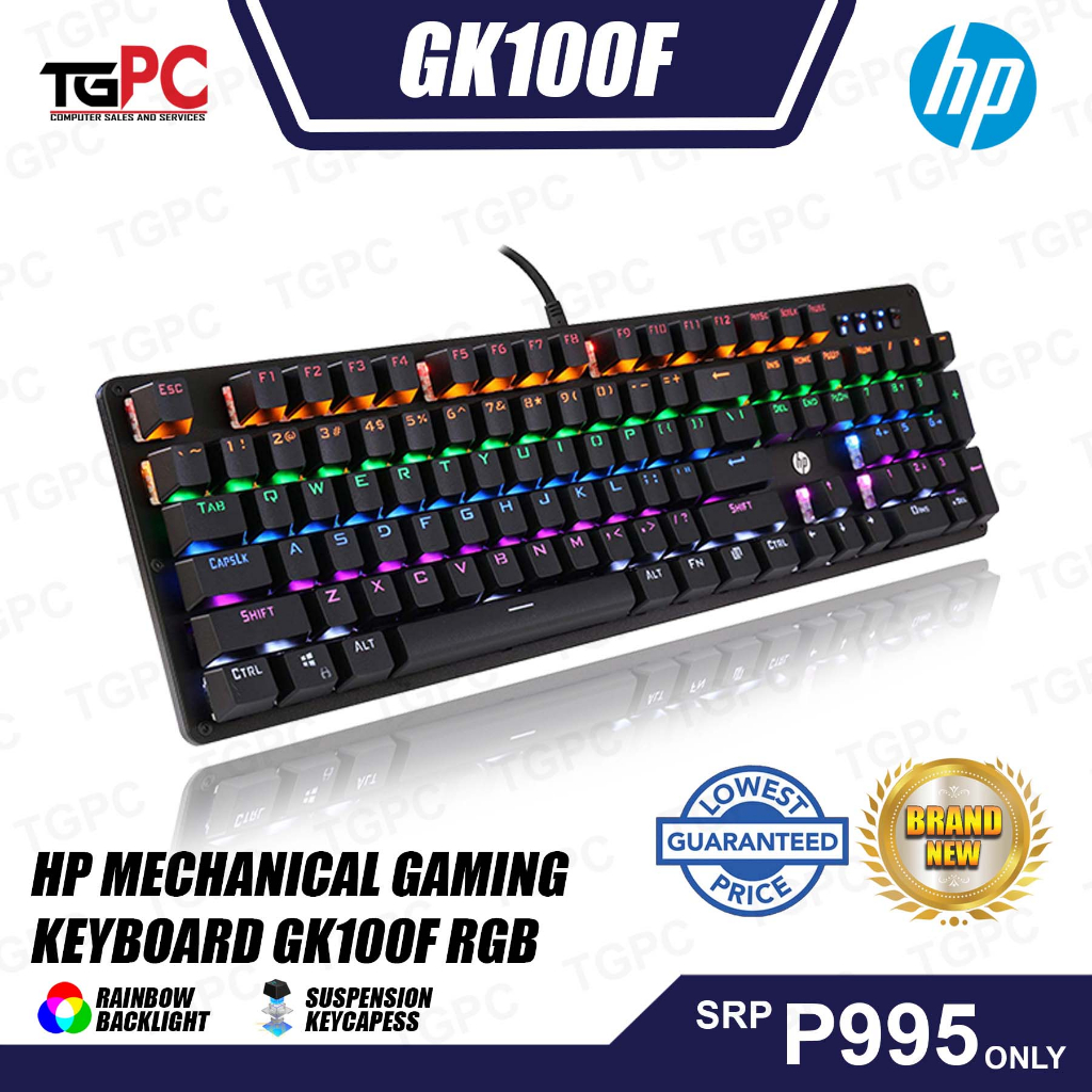HP GK100F Wired Full Size RGM Backlit Mechanical Gaming Keyboard