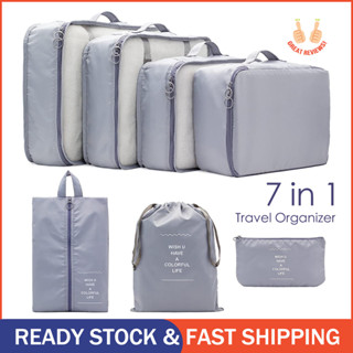 7 In 1 Travel Organizer Thickened Zip Lock Travel Luggage Bag