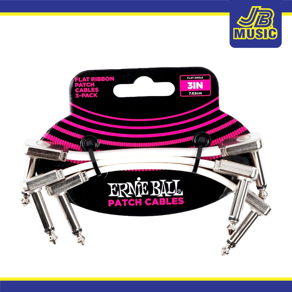Ernie Ball 6 Inch Flat Ribbon Patch Cables 3-Pack main image 1