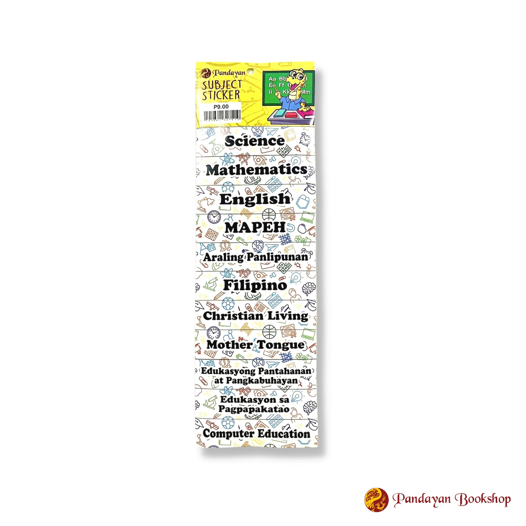 Pandayan Subject Sticker 11 Subjects Shopee Philippines