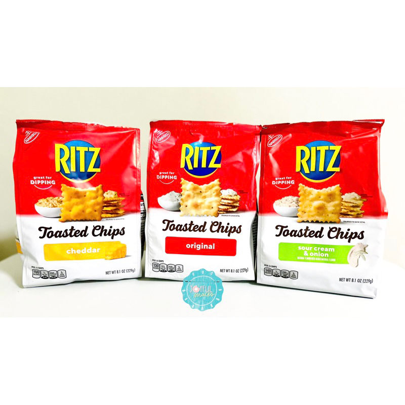 Nabisco Ritz Sour Cream & Onion/Original/Cheddar Toasted Chips 229g