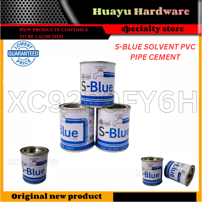 XC92P9FY6H SBLUE PVC PIPE CEMENT SOLVENT/SOLVENT CEMENT 1/12 LITER