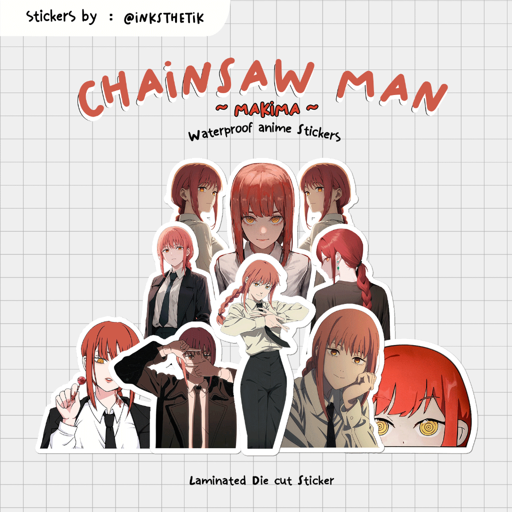 CHAINSAW MAN - MAKIMA | Waterproof Stickers | Shopee Philippines