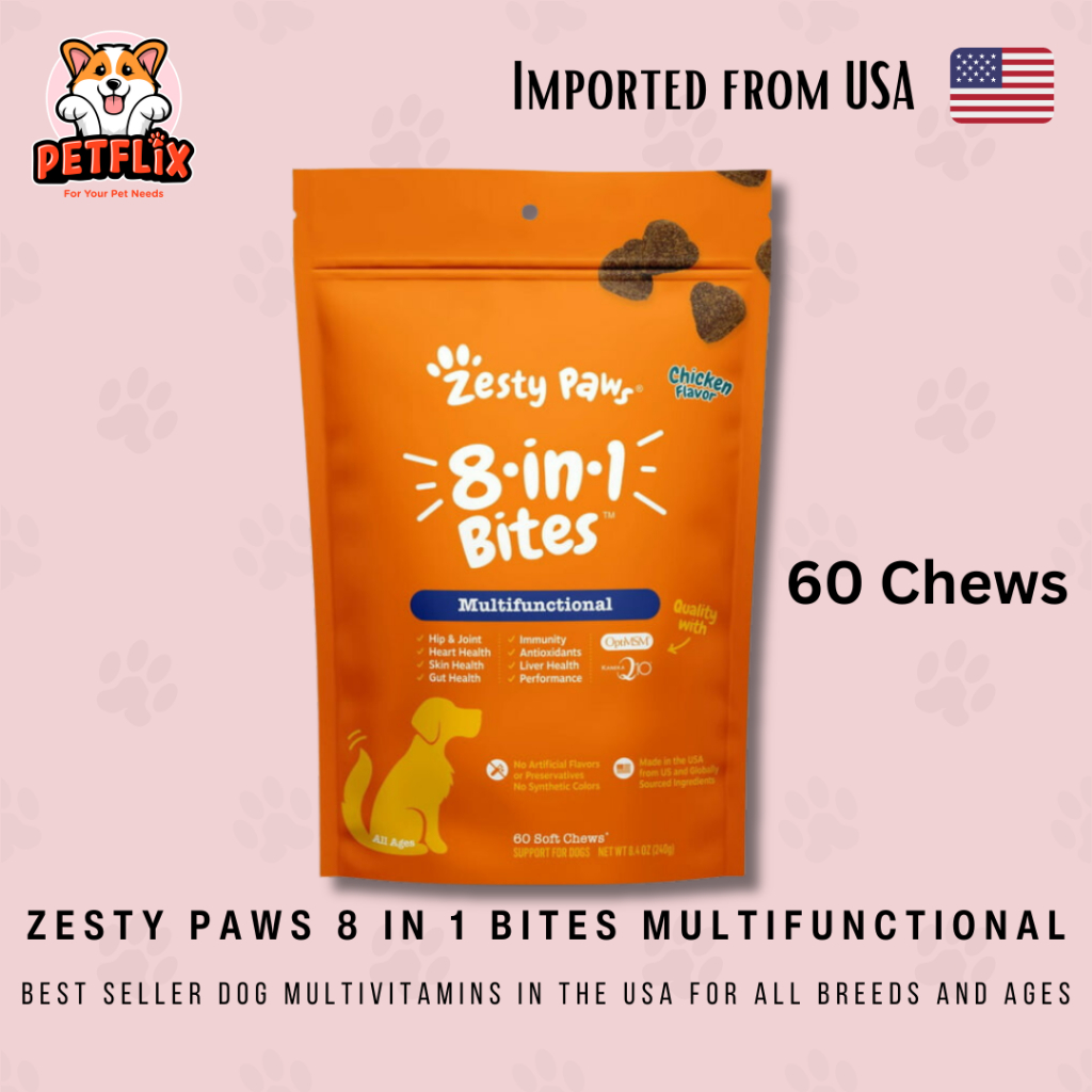 Zesty Paws 8 in 1 Multifunctional Bites Multivitamins for Dogs with