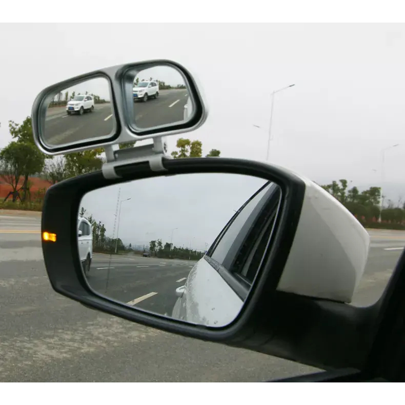 2 In 1 Car Convex Mirror & Blind Spot Mirror Wideangle 360 Degree