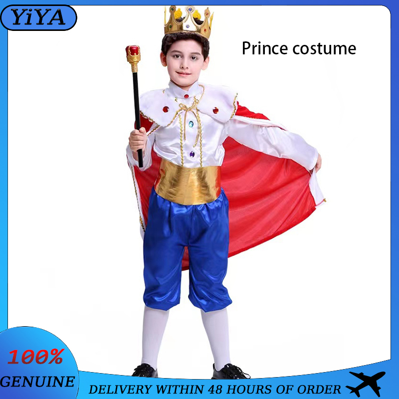 Dressy Daisy Prince Charming Costume Set – Toddler Boys Royal King Outfit With Crown