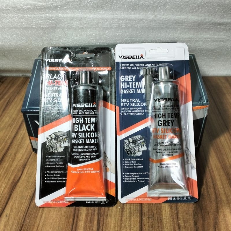 NEW Hi-Temp RTV Silicone Gasket Maker - Grey, 32g Tube Resists Oil Water