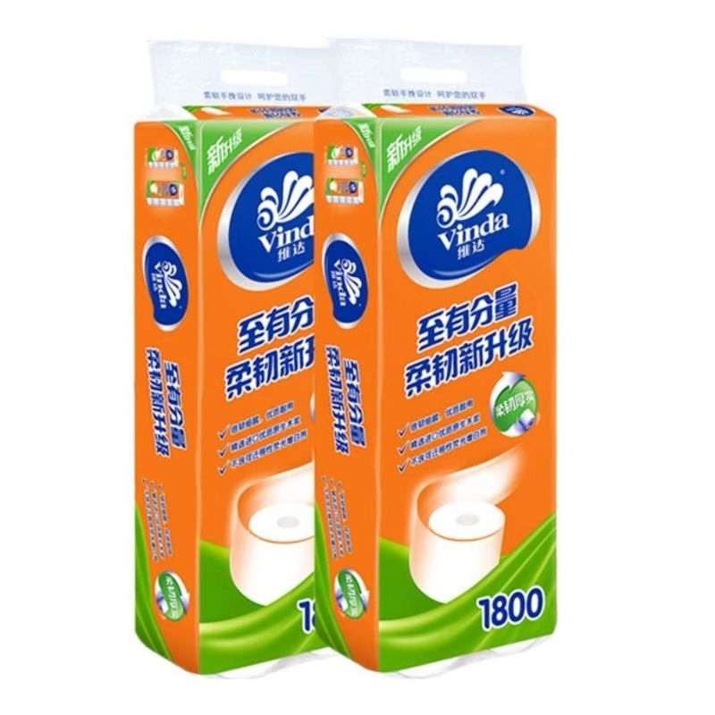 Vinda ( 10 ROLLS ) Extra Soft Bathroom Tissue Rolle Toilet Paper Roll ...