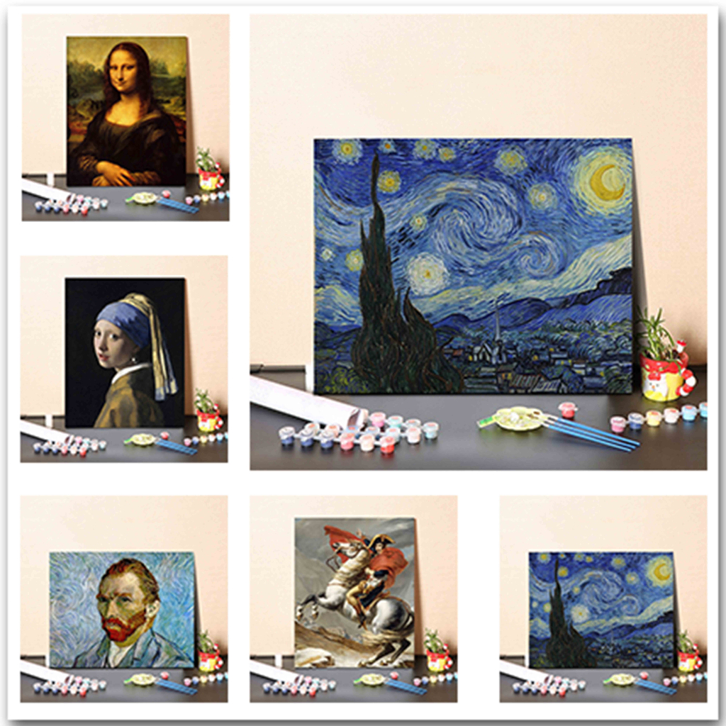 HIGHTUNE 30*40cm Digital Oil Paint By Numbers On Canvas Number Painting