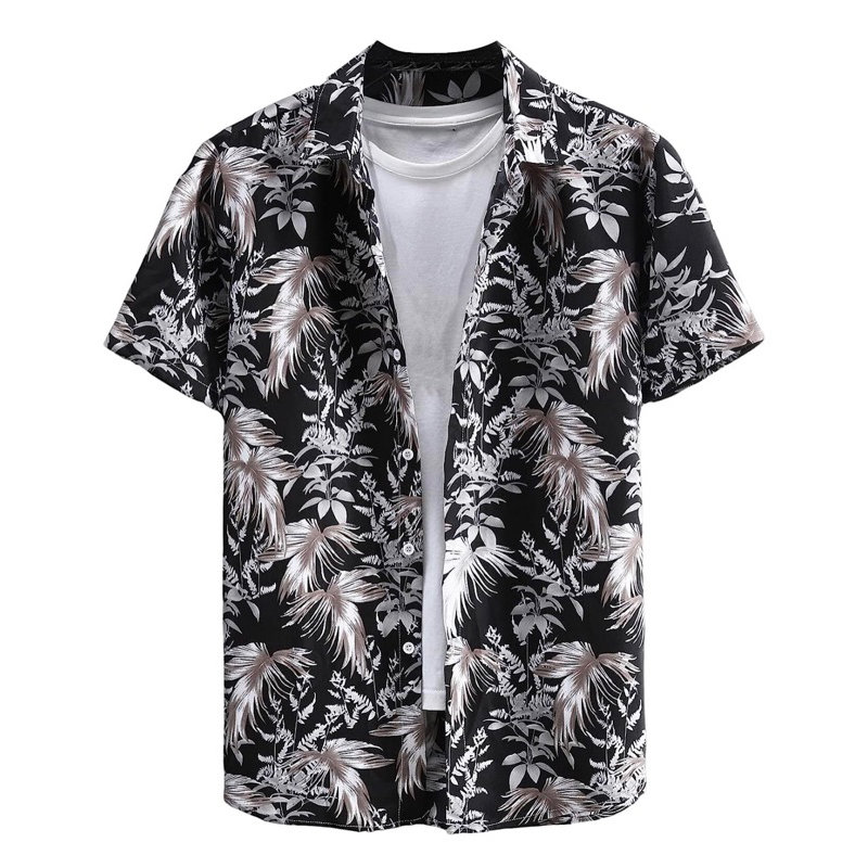 Hawaiian For Men’s polo Floral polo | Shopee Philippines