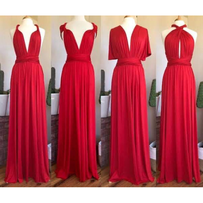 Marsala red infinity store dress