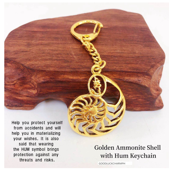 Fengshui Golden Ammonite Snail Shell Amulet | Shopee Philippines