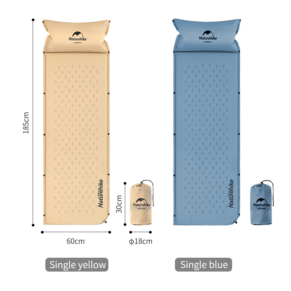 Naturehike SelfInflating Mattress with Portable Folding Pillow for One