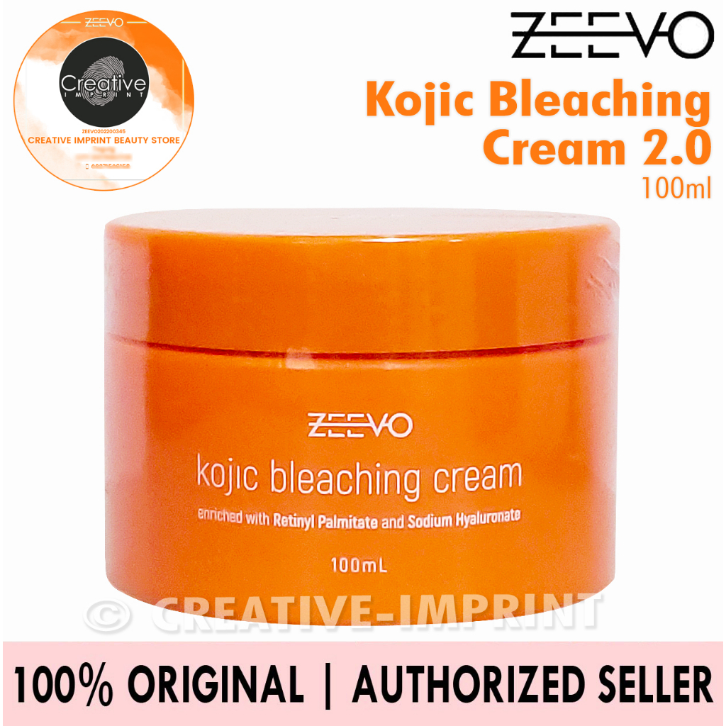 Zeevo Kojic Bleaching Cream 100ml New Look Face Body Whitening Skin Lightening Bleach Shopee