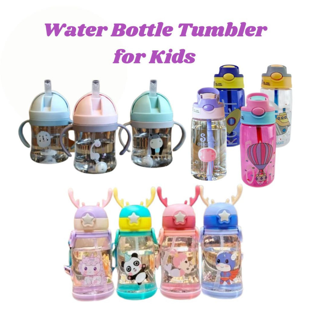 MnKC 600ml Kids Straw Cup Feeding Nursing Water Bottle Sippy Cup Water