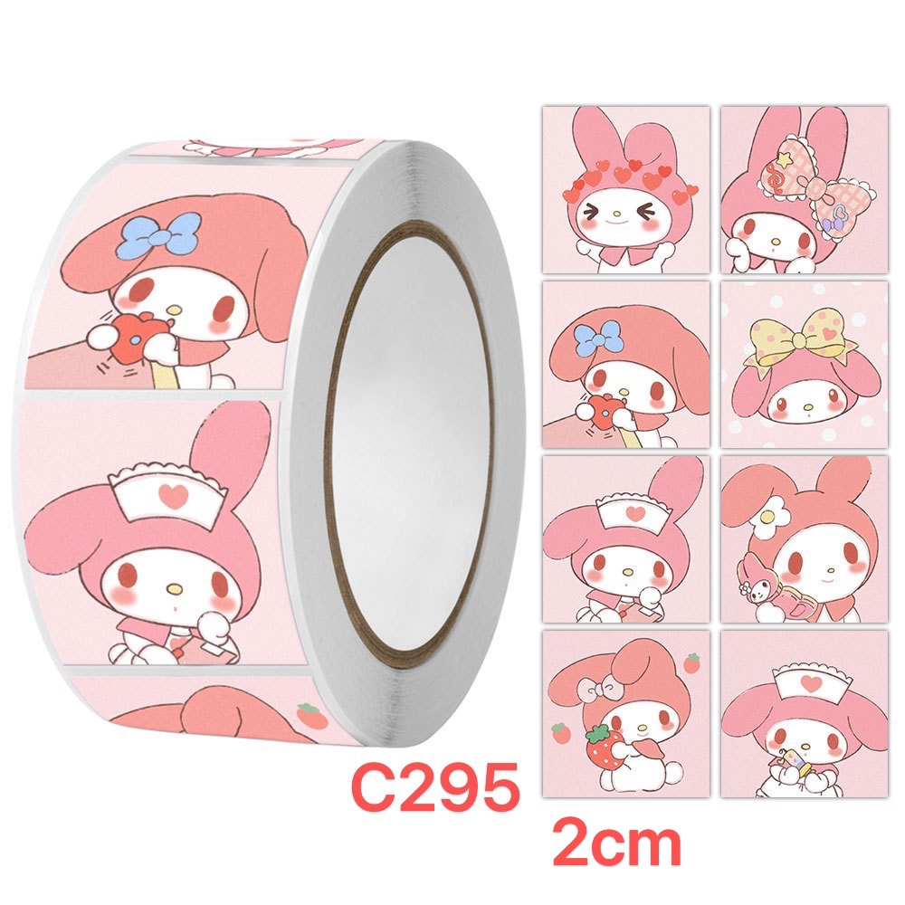 500Pcs/Roll sanrio Shaped Seal Labels Package Label Sticker various ...
