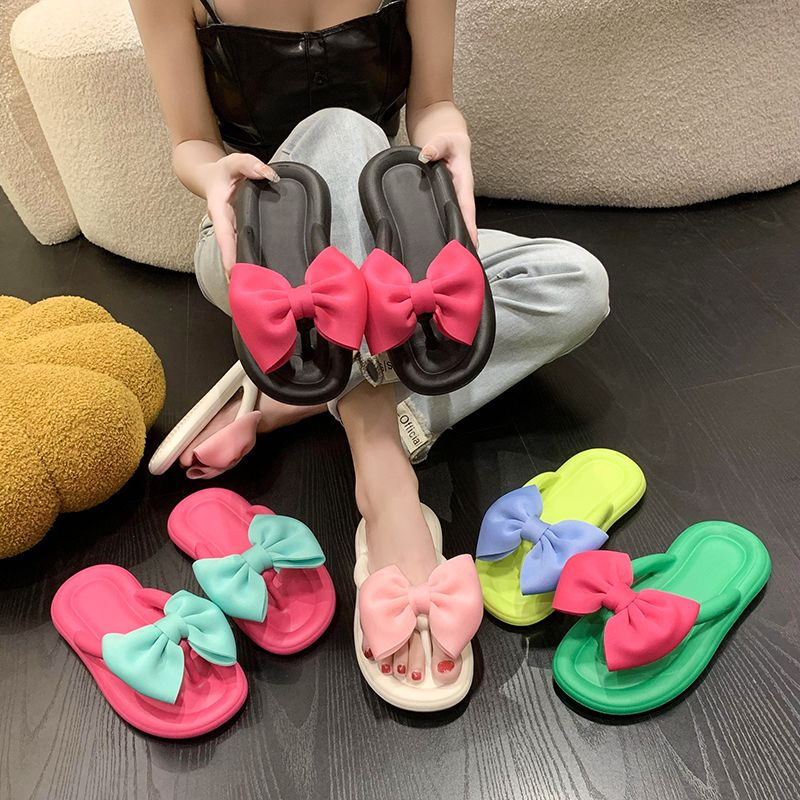 Cloud Thick Sole EVA Slippers Women Soft Sandals Cute Bowtie Style ...