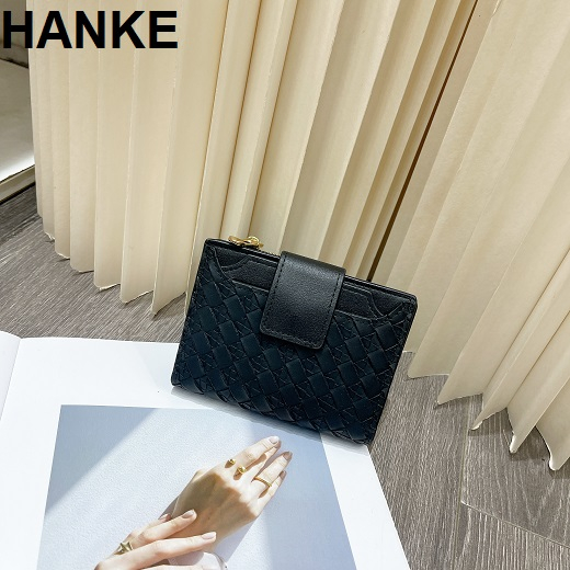 HANKE Bottega Bifold Wallet For Women with Cardslot Hasp Button Lock ...