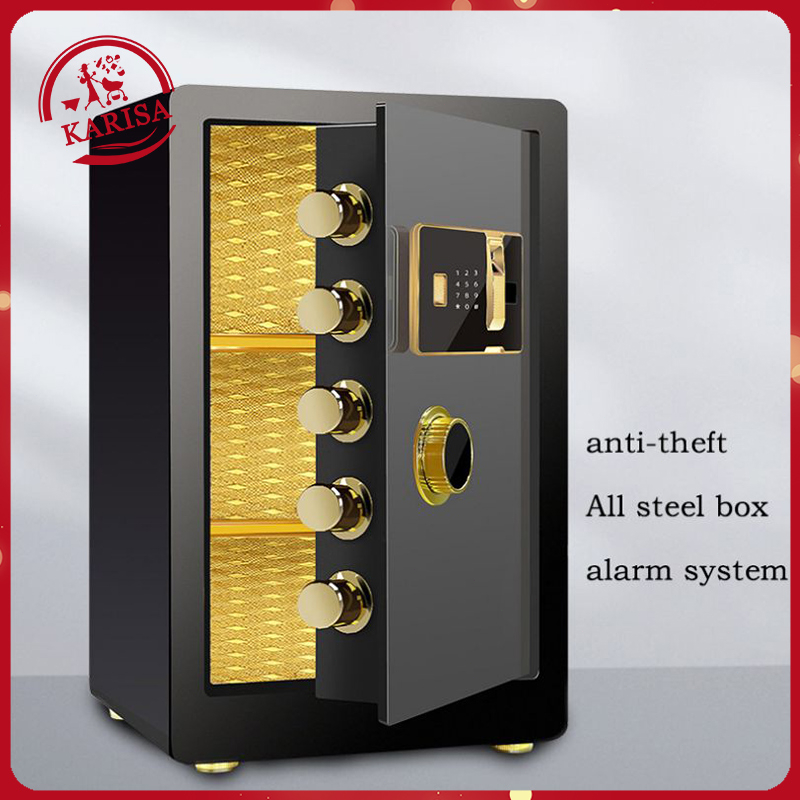 60cm Luxury Vault Safety Deposit Box Fireproof Metal Money Bank Deposit ...