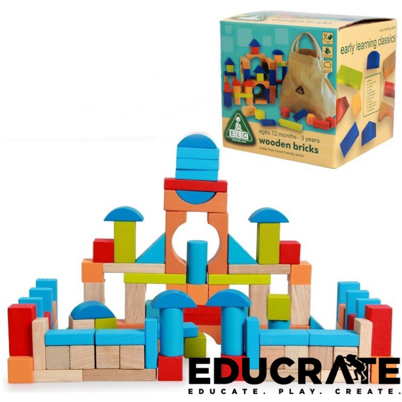 educratePH 100pcs Classic Wooden Bricks / Open ended | Shopee Philippines