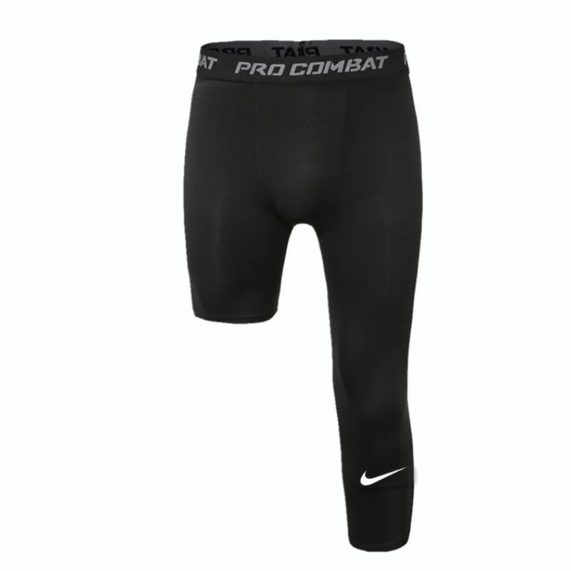 Men Compression Base Layer Running Tight Shorts Sport 3/4 Cropped Pant ...
