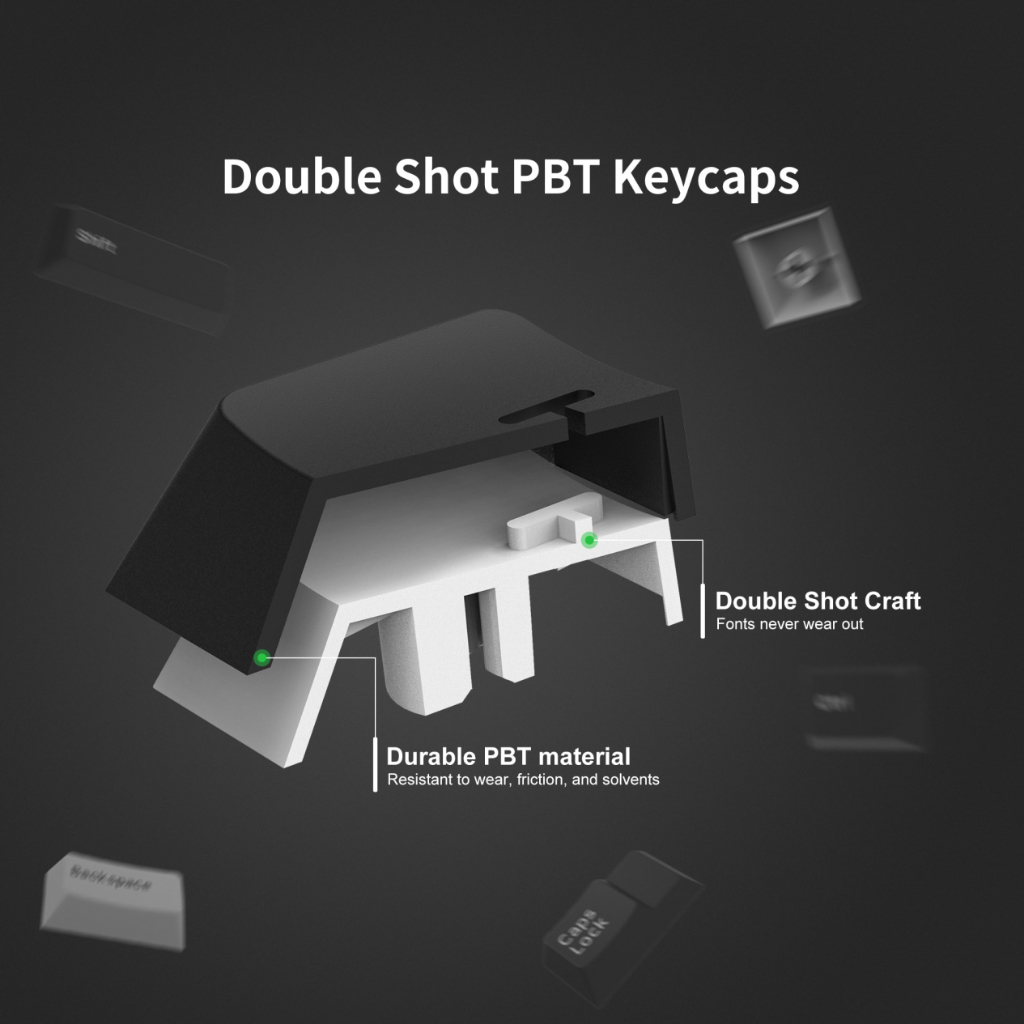 MD x Womier | Keycaps | 168 Keys BOW WOB PBT Double-shot Cherry Profile ...