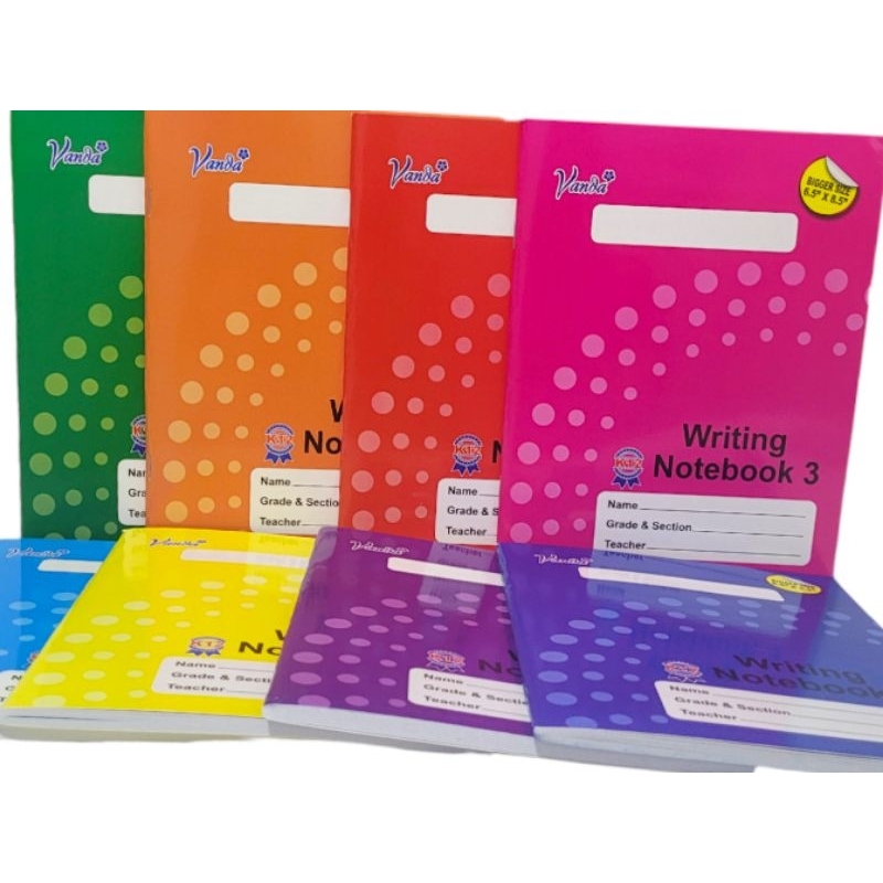 Vanda Writing K12 Prescribed Notebook for Grade 3 Bigger Size 6.5" x 8