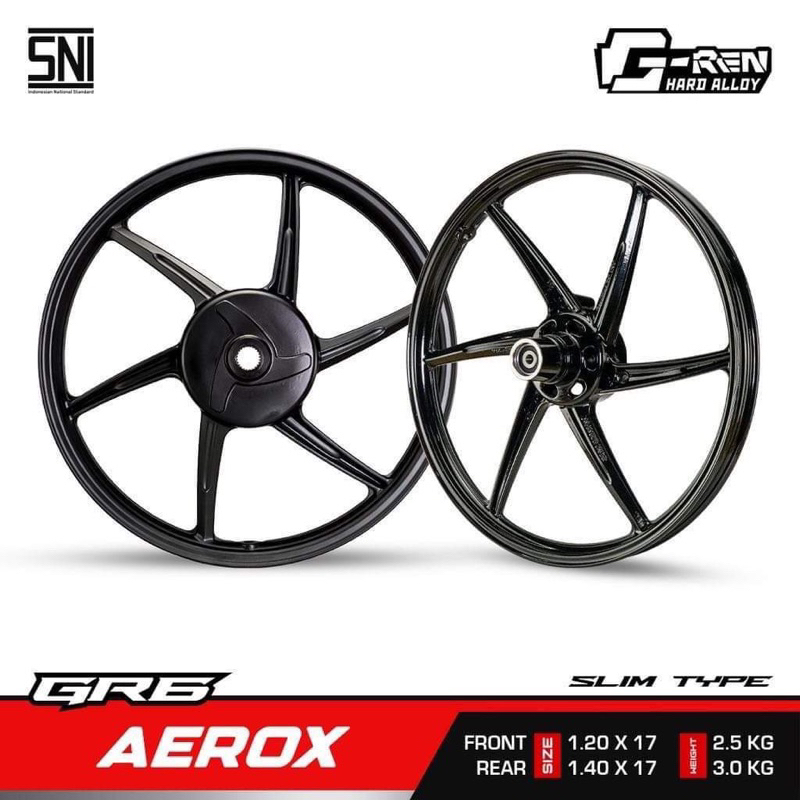 G-REN MAGS AEROX GR6 BY 17 SLIM TYPE GR6 | Shopee Philippines