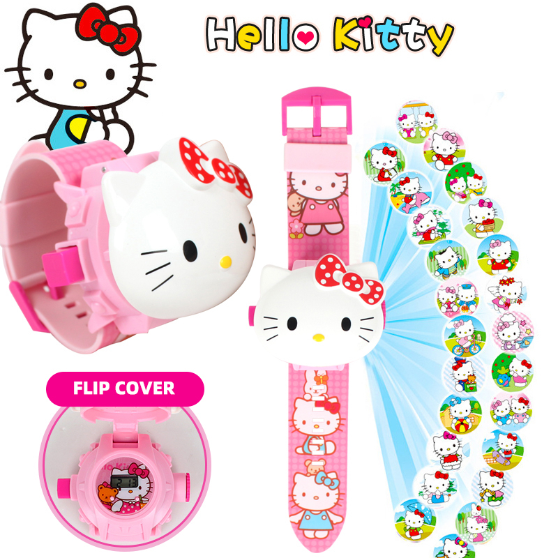 Cartoon Projector Watch For Kids 24 Images Flashlight Watches Hello ...